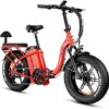 Rattan LM/LF Ultra Bicicleta Eléctrica Plegable, Batería 48V 40,5Ah/13Ah, Autonomía 195/105 km, 2 Plazas, Frenos Hidráulicos, 7 Velocidades (LF(Step Through), Red - 40.5AH)  Amazon.es: Deportes y aire libre