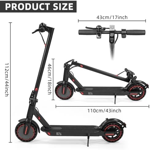 Patinete eléctrico plegable para adultos, batería de 10,4 Ah, autonomía 25-35 km, conexión APP Amazon.es: Deportes y aire libre - Imagen 2