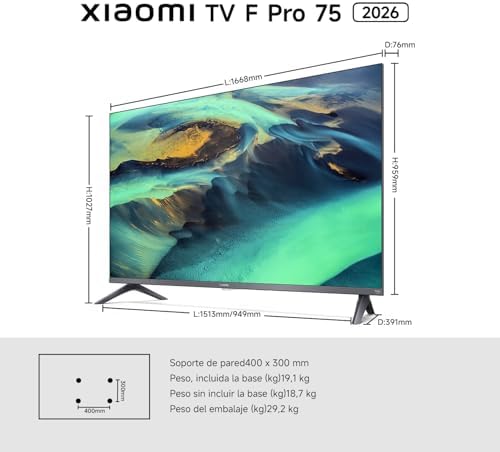 XIAOMI TV F Pro 75, 75 Pulgadas (190 cm), 4K UHD QLED, Smart TV, Fire TV, Control por Voz Alexa, HDR10+, Modo Game Boost 120Hz, MEMC, 2GB+32GB, Compatible con Apple AirPlay, 2025 Amazon.es: Electrónica - Imagen 22