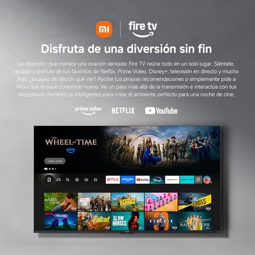 XIAOMI TV F Pro 75, 75 Pulgadas (190 cm), 4K UHD QLED, Smart TV, Fire TV, Control por Voz Alexa, HDR10+, Modo Game Boost 120Hz, MEMC, 2GB+32GB, Compatible con Apple AirPlay, 2025 Amazon.es: Electrónica - Imagen 11