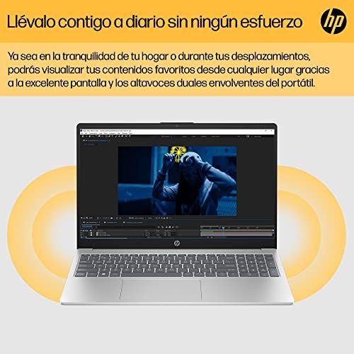 HP - Ordenador portátil de 15.6" FHD (AMD Ryzen 5-7520U, 16 GB RAM, 1TB SSD, AMD Radeon Graphics, Sin Sistema operativo) Plata y Azul - Teclado QWERTY Español Amazon.es: Informática - Imagen 7